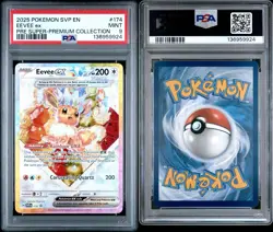 2025 POKEMON SVP EN-SV BLK STAR PROMO #174 EEVEE EX PRE SUPERPREMIUM COLL PSA 9 - Image 3