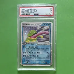 Pokemon TCG Politoed ex Ultra Rare Holo Unseen Forces 107/115 PSA 5 - Image 1