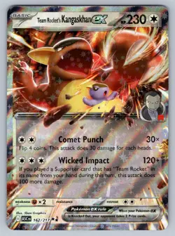 Team Rocket's Kangaskhan ex 162/217 Double Rare ME: Ascended Heroes Pokemon NM - Image 1