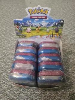 Pokemon TCG Mini Tin Display Box Sealed 10 Tins Collection Brand New - Image 4