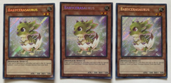 YuGiOh PLAYSET Babycerasaurus SGX4-ENC05 x3 1st Ed Speed Duel - Image 1