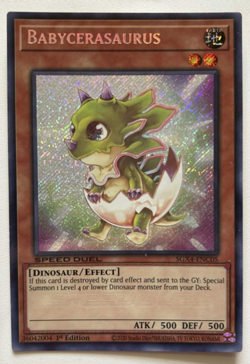 YuGiOh PLAYSET Babycerasaurus SGX4-ENC05 x3 1st Ed Speed Duel - Image 2