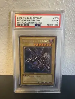 2002 Yu-Gi-Oh! Promo Red-Eyes Black Dragon Bpt Collector's Tins #5 PSA 9 - Image 1