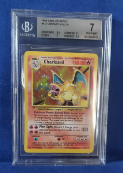 1999 Pokemon Base Set Unlimited #4 Charizard - Holo R - BGS 7 - Grail 🔥 - Image 1