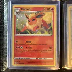 Pokemon Flareon SWSH041 Sword & Shield Black Star Promo Cosmo Holo - Image 1