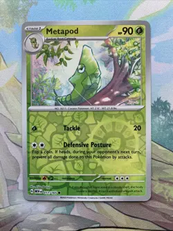 Pokemon TCG Scarlet & Violet 151 Metapod Reverse Holo 11/165 - Image 1