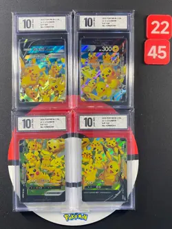 Pokemon TCG S-Chinese Pikachu V-UNION S-P 109-112 Grade10 - Image 1