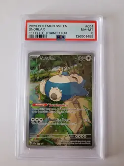 Snorlax 051 Elite Trainer Box Promo PSA 8 - 2023 Pokemon 151 (1455) - Image 1