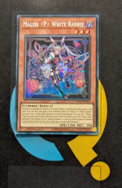 MP25-EN122 Maliss P White Rabbit Prismatic Secret Rare 1st Edition YuGiOh - Image 1