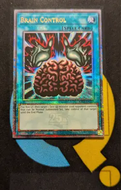 RA03-EN154 Brain Control Quarter Century Secret Rare 1st Edition YuGiOh - Image 1