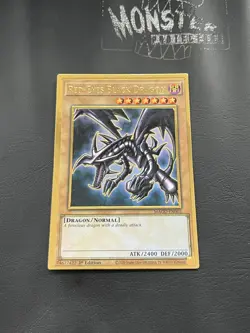 YUGIOH RED-EYES BLACK DRAGON PREMIUM GOLD RARE MAGO-EN003 1ST EDITION - Image 1