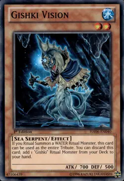 Gishki Vision - Super Rare 1st Edition HA06-EN040 - LP - YuGiOh - Image 1
