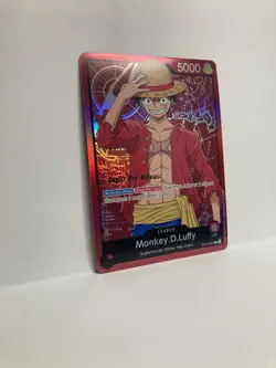 One Piece TCG Monkey.D.Luffy ST01-001 Leader Super Pre-Release NM Foil English - Image 3