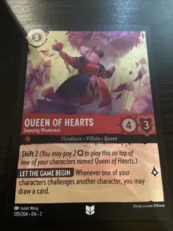 Disney Lorcana Rise Of The Floodborn 120/204 Queen Of Hearts Cold Foil - Image 1