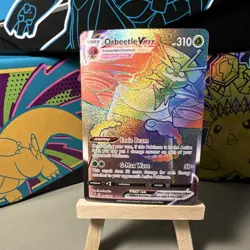 Pokemon TCG Orbeetle VMAX Vivid Voltage Ultra Rare Card 186/185 RAINBOW - Image 1