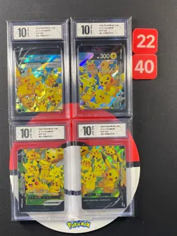 Pikachu V-union Promo 109/S-P-112/S-P Combination Set-Pokemon Card CHN Grade10 - Image 1