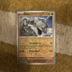 Pokemon Card Onix Scarlet & Violet 151 Reverse Holo 095/165 Near Mint - Image 1