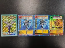 Vintage Digimon Lot Of 4 Cards Holo Emglish Angemon Saberleomon - Image 1