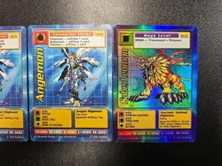 Vintage Digimon Lot Of 4 Cards Holo Emglish Angemon Saberleomon - Image 2