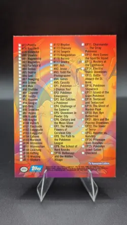 Pokemon 2000 Topps TV Series 2 Checklist Card Blue Label Vintage NM 🔥🔥🔥 - Image 2
