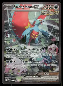 Pokemon Cards Roaring Moon ex 251/182 Paradox Rift Special Illustration Rare NM - Image 1