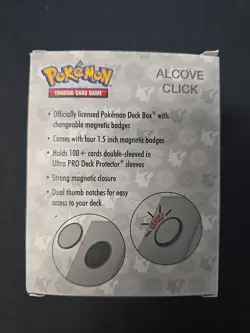 Ultra Pro Pokemon Alcove Click Deck Box KALOS 4 Magnetic Badges, Holds 100 Cards - Image 3