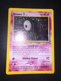 Pokemon Cards: Neo Discovery Rare Holo: Unown A 14/75 Eng NEARMINT - Image 1