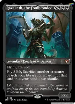 Razaketh, the Foulblooded (Foil Etched) [CMM - 520] - NM [Foil] TCG MTG - Image 1