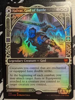 Magic the Gathering Halvar, God of Battle (Showcase) Kaldheim Foil White Mythic - Image 1
