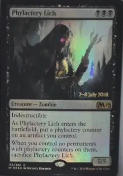 Phylactery Lich - Core Set 2019: #113, Magic: The Gathering - Foil Lp C250 - Image 1
