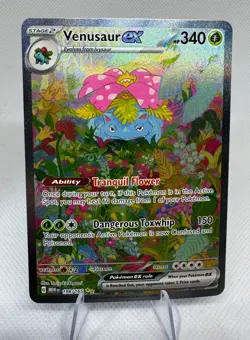 Venusaur ex 198/165 – Scarlet & Violet 151 SIR – Full Art Holo – Pokemon Card NM - Image 1