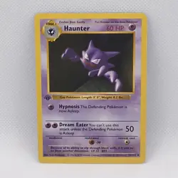 Haunter 29/102 1st Edition Shadowless Uncommom Pokemon TCG Card LP - Image 1