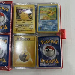 Vintage Pokemon Gotta Catch 'Em All Binder Red Pikachu 1999 with Cards - Image 5