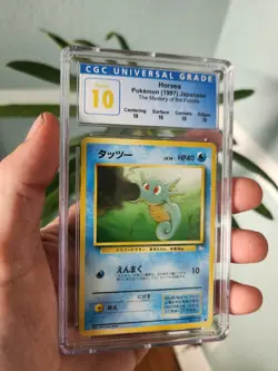 (POP 2) CGC 10 PERFECT Pokemon Horsea 116 Mystery of the Fossils Japanese Card - Image 1