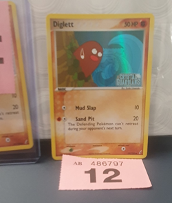FREEPOST UK 2006 Pokemon Crystal Guardians HOLO STAMPED #50 Diglett ( No 12 ) - Image 1