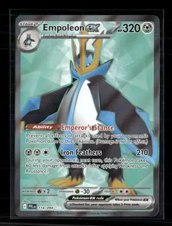 Pokemon 2025 Mega Evolution – Phantasmal Flames Empoleon EX SR FA #114/94 - Image 1