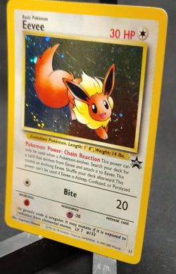 1999 Pokemon Eevee #11 Black Star Promo WOTC Holo Rare NM/LP Swirl - Image 2
