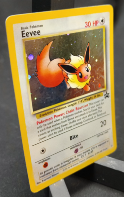 1999 Pokemon Eevee #11 Black Star Promo WOTC Holo Rare NM/LP Swirl - Image 3