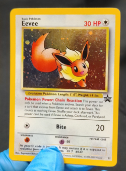 1999 Pokemon Eevee #11 Black Star Promo WOTC Holo Rare NM/LP Swirl - Image 5
