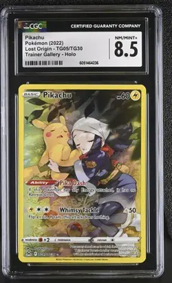 SEQUENTIAL CGC 8 PIKACHU 160 CROWN ZENITH CGC 8.5 PIKACHU TG05 LOST O POKEMON - Image 5