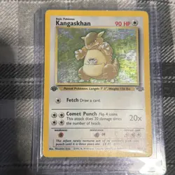 VINTAGE!! Pokemon TCG Kangaskhan Jungle Holo Rare 1st Edition 5/64 1999 Wizards - Image 1