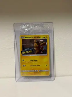 DETECTIVE PIKACHU SM190 PROMO STAMPED RARE POKEMON HOLO SEALED NM - Image 1