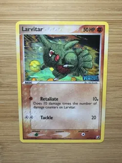 Pokemon 2005 Larvitar 61/115 HOLO Unseen Forces Stamped NM - Image 1