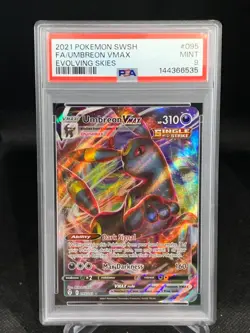 Pokemon TCG Umbreon VMAX Holo Ultra Rare Full Art Evolving Skies 95/203 PSA 9 MT - Image 1