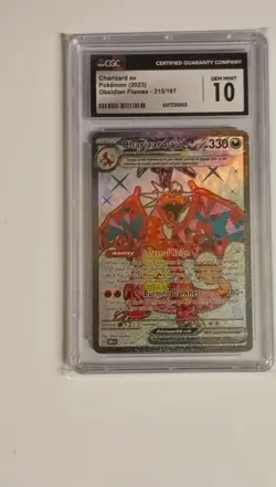 2023 POKEMON CHARIZARD EX OBSIDIAN FLAMES 215/197 CGC 10 HOLO FOIL EX - Image 1