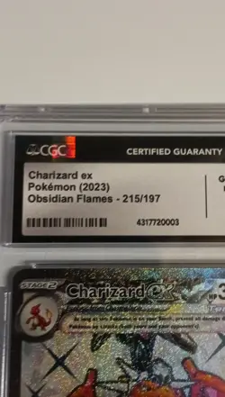 2023 POKEMON CHARIZARD EX OBSIDIAN FLAMES 215/197 CGC 10 HOLO FOIL EX - Image 3