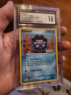 (POP 11) CGC 10 Gem Mint Pokemon Legend Maker CLAMPERL Reverse Holo 51/92 Stamp - Image 1