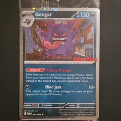 Pokemon TCG Gengar GameStop Promo Holo POR 050/088 Ghost 130 HP Mind Jack - Image 1