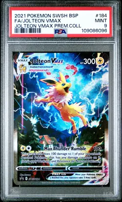 Jolteon Vmax 184 Premium Collection Swsh Black Star Promo Pokemon PSA 9 - Image 1
