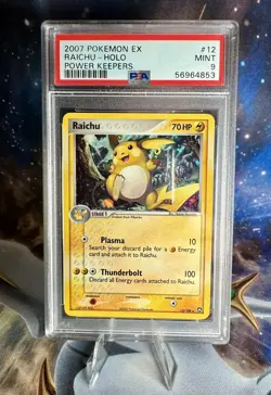 Pokemon 2007 EX Power Keepers 12/108 Holo Rare Raichu PSA 9 Mint - Image 1